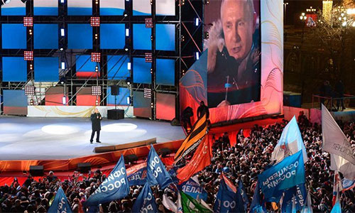 Putin anuncia su victoria Aplastante Victoria de Putin en las elecciones en Rusia